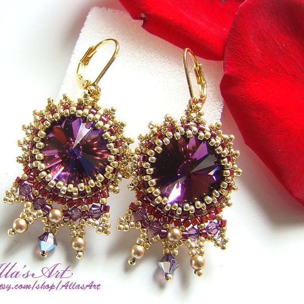 Moroccan style seed bead earrings