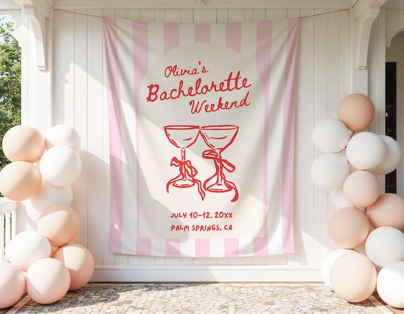 Pink Bachelorette Invitation Pink Bach Itinerary Bachelorette Party Invite Bachelorette Weekend Itinerary Pink Bach Theme Itinerary Custom image 11
