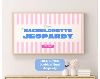 Plantilla de juego de Jeopardy para despedida de soltera Plantilla editable de Canva para juego de trivia de Jeopardy para despedida de soltera Juego de despedida de soltera