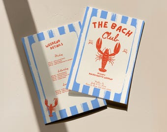 Lobster Bachelorette Itinerary Last Toast on the Coast Lobster She's a Catch Bachelorette Party Invite Fishermancore Bach Party Coastal Bach