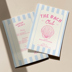 Last Toast on the Coast Bachelorette Itinerary Coastal Bach Party Invite Beach Bachelorette Beach Weekend Invitation Bach Club Shell Bridal