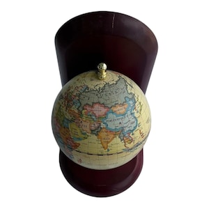 VINTAGE TERRESTIAL GLOBE On Wooden base