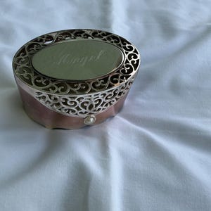 SILVER PLATED TRINKET Jewelery box Vintage 1990