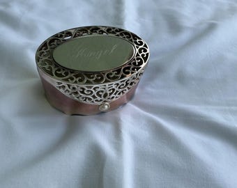 SILVER PLATED TRINKET Jewelery box Vintage 1990