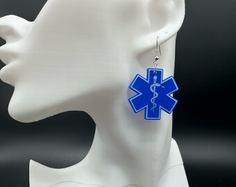 Brincos Bastão de Asclépio | Joias com Símbolos Médicos, Presentes para Enfermeiros e Médicos, Acessórios para a Saúde