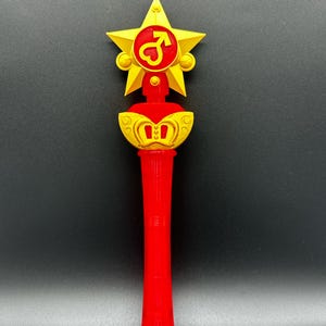 Sailor Mars Wand | 3D Printed Anime Prop | Sailor Moon Cosplay Accessory | Magical Girl Staff | Otaku Gift Collectible