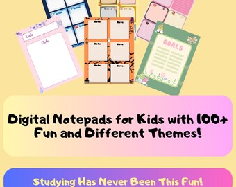 100+ druckbares Notizpapier für Kinder, lustige digitale Blätter A4, kreatives Schreiben und Lernpapier, Sofort-Download PDF für Schule und Heimschule