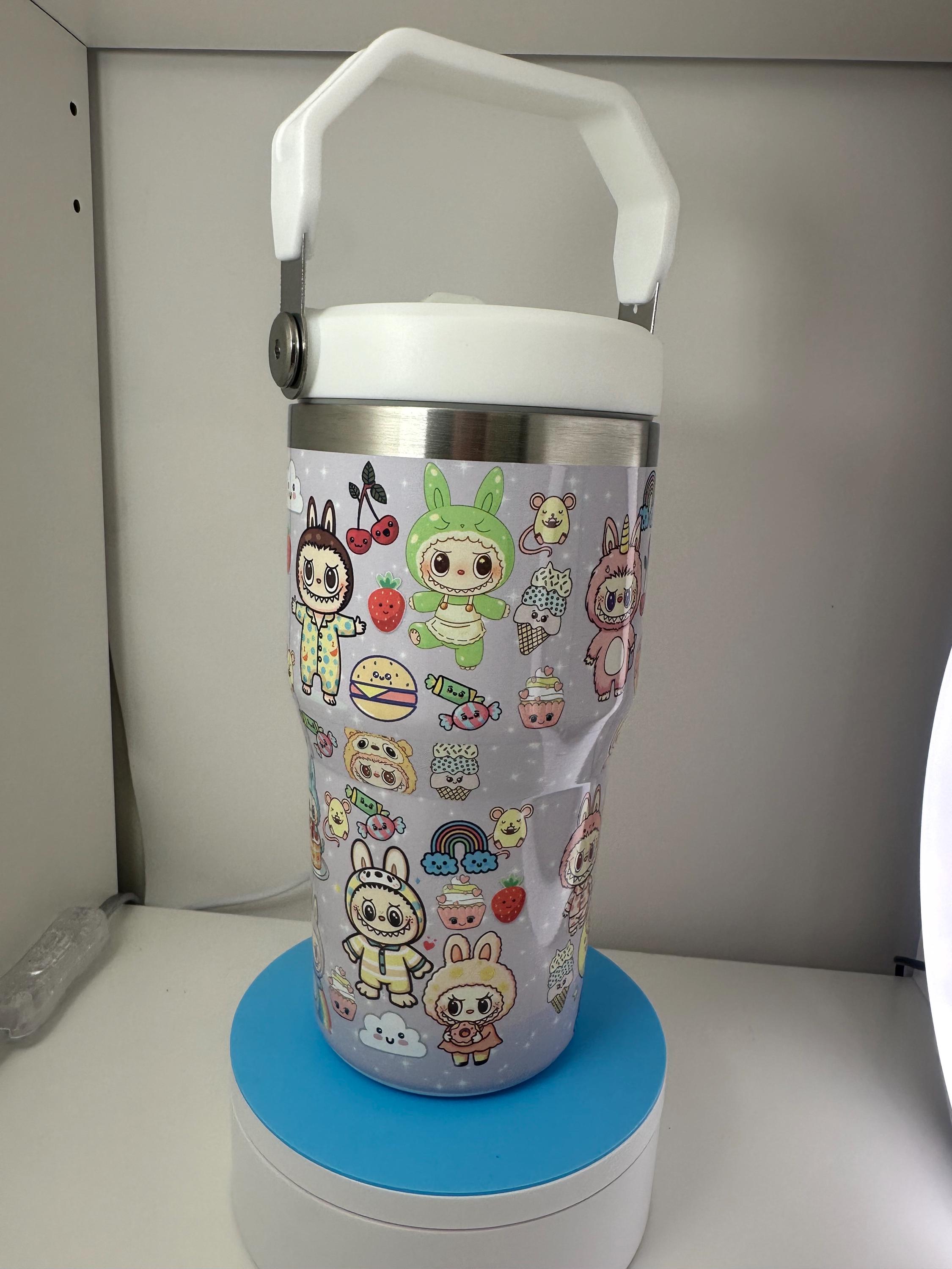 Discover 30oz Glossy Cute Bubu Kawaii Tumbler with Flip Straw
