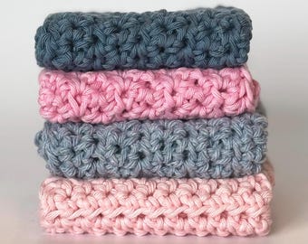 Handmade Crocheted Cotton Dishcloth: Reusable Kitchen Towel