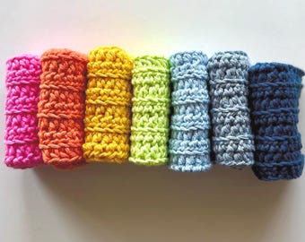 Handmade Crocheted Cotton Dishcloth: Reusable Kitchen Washcloth