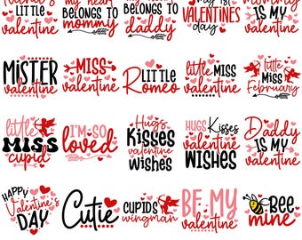 Kids Valentine Svg Bundle | Cute Valentine Designs for Kids | Heart & Animal Clipart | | Cricut silhouette cut files