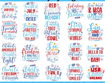 Beach 4th of July SVG Bundle | Patriotic Summer Designs