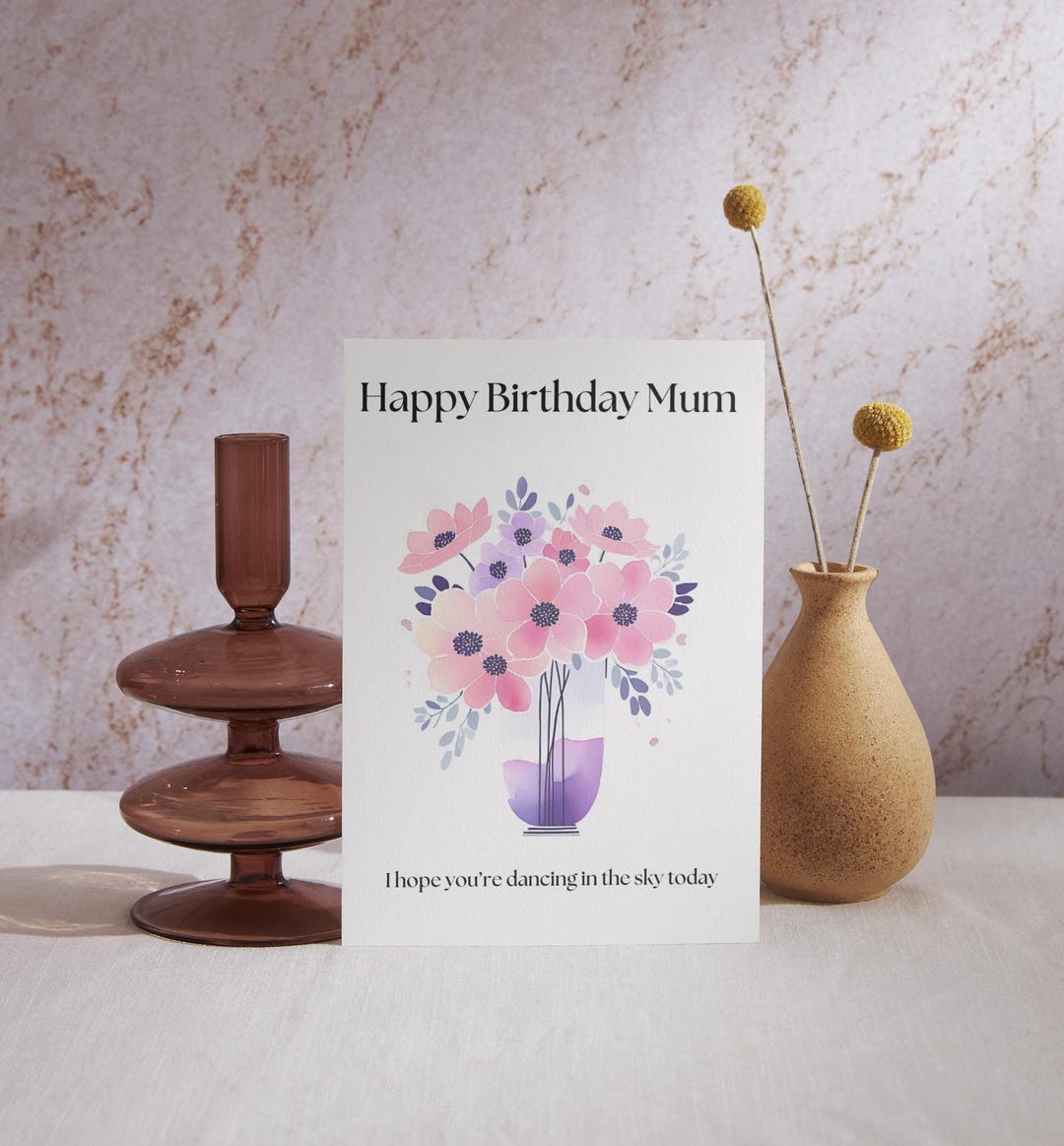 Memorial Mum Birthday Card, Birthday Card for Cemetery, Tribute Mum ...
