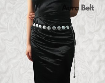Chunky Metal Chain Adjustable Waist Statement Belt HIQUACC Punk Rock Metal Chunky Waist Chain Belt Buckle Type  main image 4