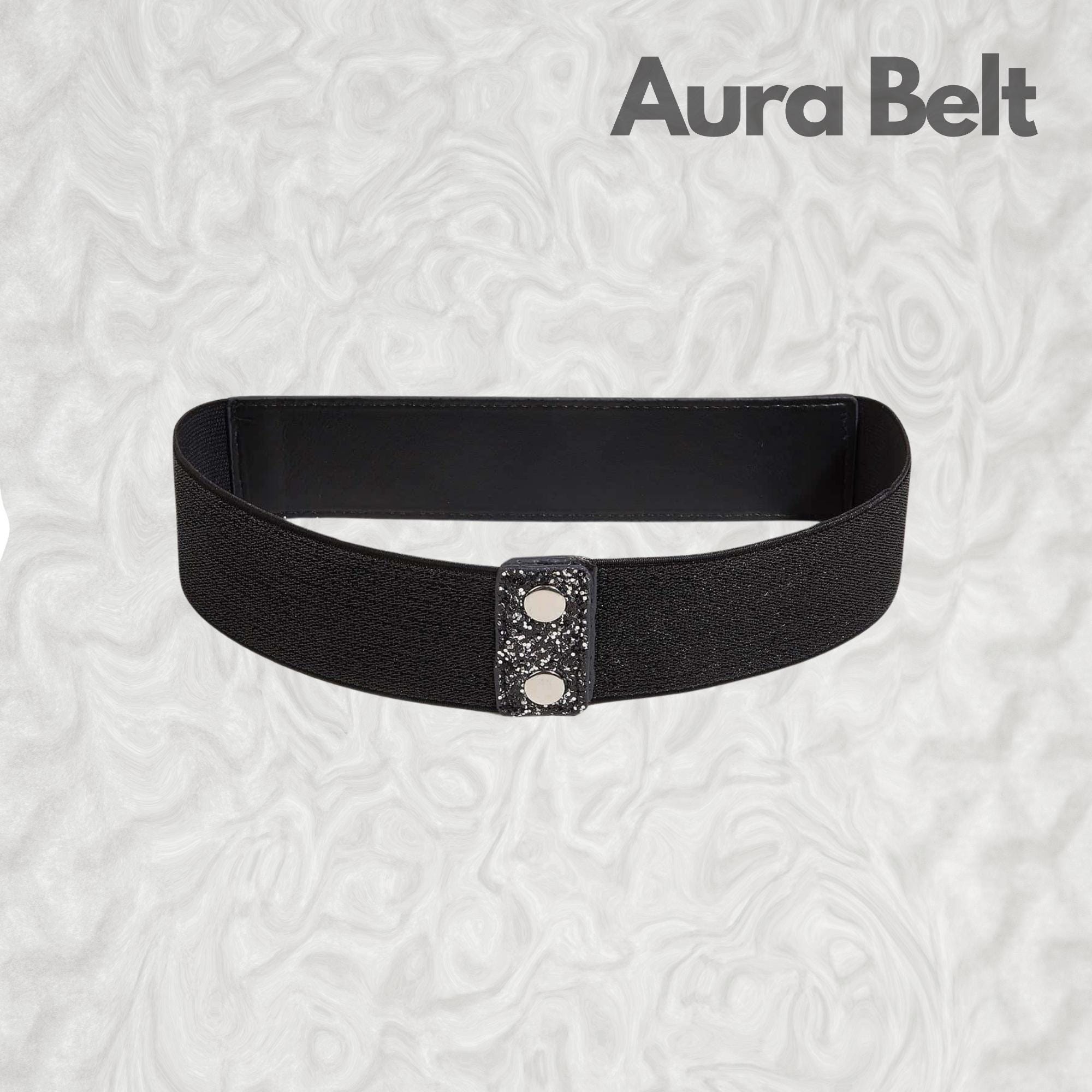 Black Shiny Corset Belt: Elegant Women display picture 3