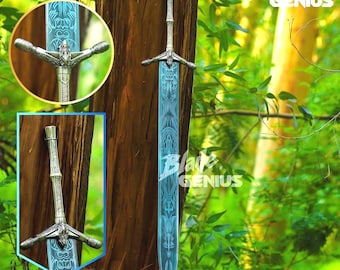Moonlight Greatsword From Dark Soul Medieval Swords Replica with leather sheath, birthday Personalized Luxury gift for husband/him
