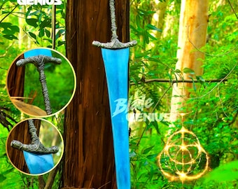 Elden Ring Dark Moon Greatsword Replica: Cosplay Sword with Leather Sheath, best gift for him,boyfriend gifts,christmas gifts