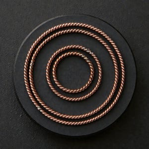 Custom Tensor Ring Pendant - 144MHz 177MHz 188MHz 443MHz - Copper Energy Necklace - Sacred, Lost & Empowerment Cubit EMF Protection