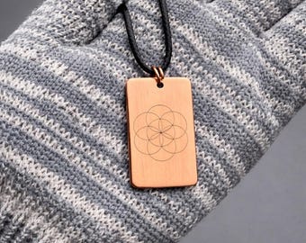 Op maat gegraveerde massief koperen dogtag-hanger – 99,9% pure energie-ankeramulet