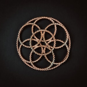 Copper Energy Harmonizer - 177MHz Lost Cubit & 432MHz Seed of Life - Tensor Ring Grid - EMF Protection, Meditation - Space Clearing