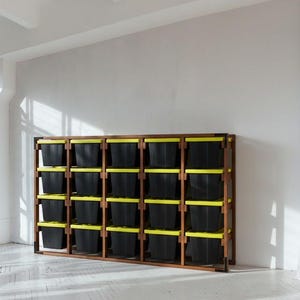 DIY 27-Gallon Tote Storage Shelf Plan | Garage Organization | Instant Download PDF