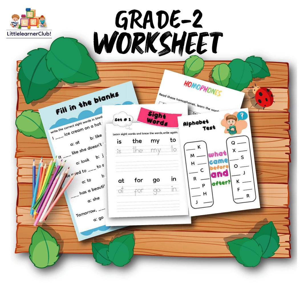 Grade 2 English Worksheets: Handwriting & Vocabulary Practice (PDF