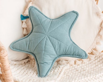 Starfish Pillow, Seashell Cushion, Ocean Decor, Decorative Pillows, Nautical Accent Pillow, Kids Room Decor, Furniture And Decor, Coastal