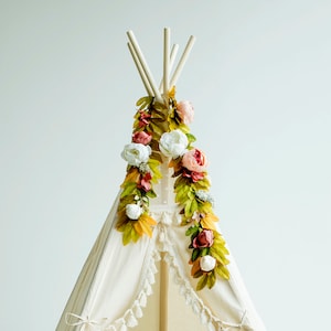 Cute floral teepee topper in boho style perfect garland for teepee tent and as a wedding photoshoot prop