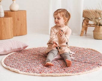 Tapis de jeu pour bébé, enfant et bébé, tapis d'activités pour bébé, tapis de jeu floral, décoration de chambre d'enfant, cadeau nouveau-né, tapis pour l'heure du ventre, tapis pour enfant, tapis de sol pour bébé, ramper