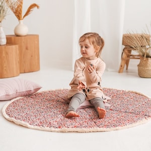 Manta de gateo para bebé, alfombra de juego acolchada para recién nacido,  alfombrilla de algodón suave para gatear, alfombras de juego para niñas,  decoración de habitación de niños