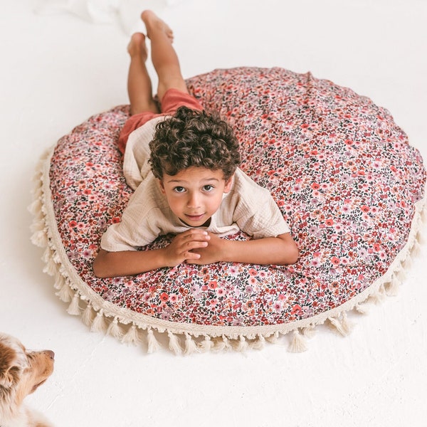 Floor Cushion Kids, Floor Pillow For Kids, Large Floor Cushion, Round Floor Pillow For Toddlers, Window Seat Cushion, Boho Cushion, Mini