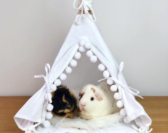 Cuccia per porcellini d'India, tenda per porcellini d'India, cuccia per cincillà, rifugio per animali domestici, teepee per porcellini d'India, accessori per porcellini d'India, tipi per porcellini d'India, tenda per piccoli animali domestici