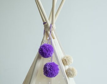 Boho Handmade Pompoms Accessory for Your Teepee Decoration