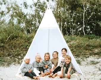 Tienda tipi para adultos, tienda de picnic blanca, tienda tipi de playa, tipi de playa, regalo de Halloween para niños, tienda para pijamadas, tienda tipi infantil, estilo otoñal