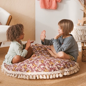 Kids Floor Cushion, Children Floor Pillow, Large Floor Cushion, Floor Seating, Floor Pouf Toddlers, Kids Room Decor, Round Seat Cushion