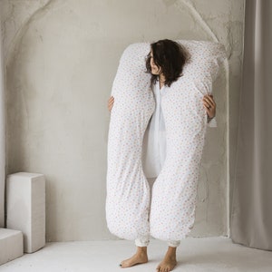 Pregnancy Pillow With Organic Cover, Maternity Pillow, Pregnancy & Nursing Pillows, Body Pillow, U Shaped Pillow, Breastfeeding Pillow
