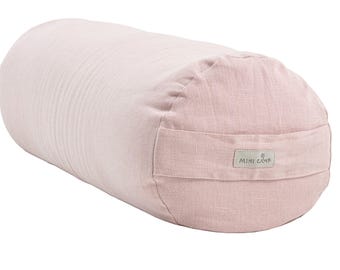 Yoga Nackenrolle In Altrosa,Meditationskissen,Yoga Kissen,Yoga Zubehör,Bolster Kissen, Rundes Yoga Bolster, Yoga Essentials,Yoga Geschenk