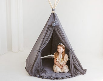 Fairy Teepee for Kids, Girls Teepee Tent, Play Tent for Girl, Kids Furniture And Decor, Princess Tent, Playhouse for Girl, Nursery Gift