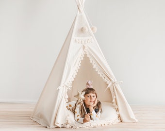 Teepees For Kids, Play Tent, Kids Teepee, Girls Tent, Tipi Zelt Kinder, Boho Teepee, Baby Tent Teepee, Childrens Teepee, Wigwam, Minicamp