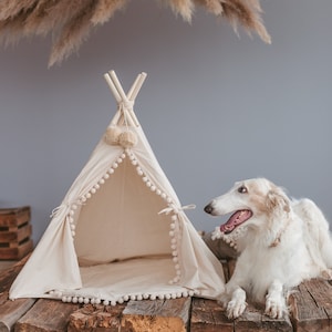 Original Dog Teepee, Dog Bed, Large Dog Bed, Pet Bed, Pet Teepee, Tipi Dog, Cat Teepee, Dog Couch, Dog Tent, Bogo Pet House, Indian Tent Dog image 1