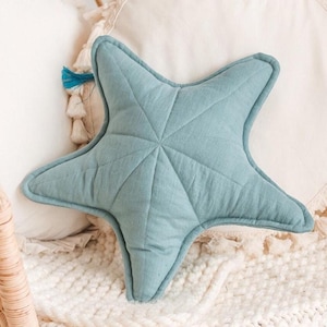 Starfish Pillow, Shell Pillow, Beach House Decor, Unique Throw Pillow, Beachy Cushion, Ocean Pillow, Coastal Accent Pillow,Decorative Pillow