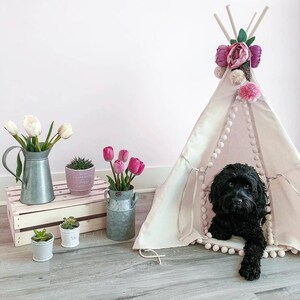Dog Bed, Dog Teepee, Cat Teepee, Pet Teepee, Tipi Tent Dog, Small Teepee, Small Dog Bed, Native American Dog Tent, Pet Bedding, Indoor Tent image 5
