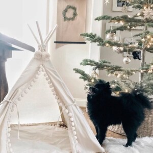 Dog Bed, Dog Teepee, Cat Teepee, Pet Teepee, Tipi Tent Dog, Small Teepee, Small Dog Bed, Native American Dog Tent, Pet Bedding, Indoor Tent image 6