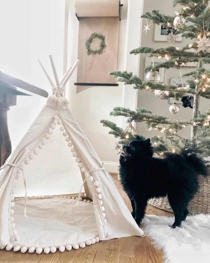 Dog Bed, Dog Teepee, Cat Teepee, Pet Teepee, Tipi Tent Dog, Small Teepee, Small Dog Bed, Native American Dog Tent, Pet Bedding, Indoor Tent image 6