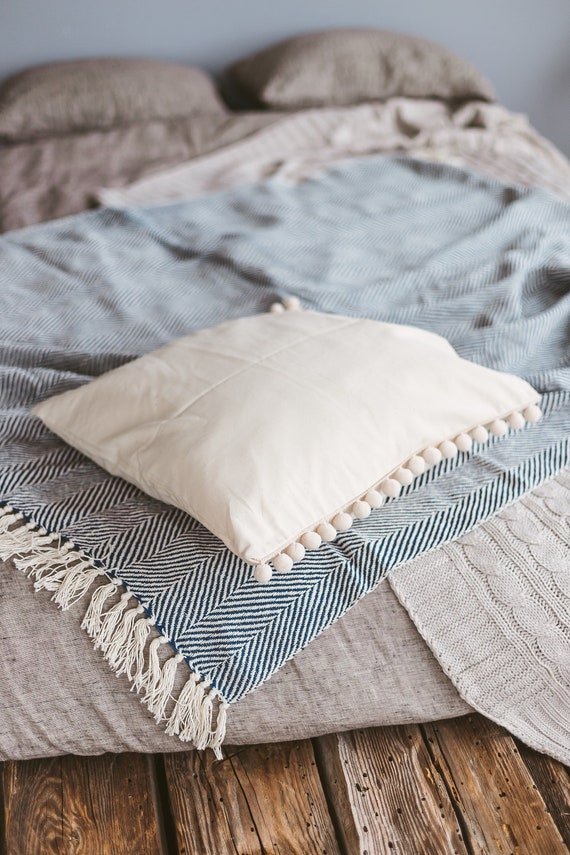 Teepee Cushion, Pom Pom Cushion, Throw Pillow, Pillow Cover, Chair Cushion, Teepee Pillow, Kids Pillow, Cotton Pillow,Decorative Pillow