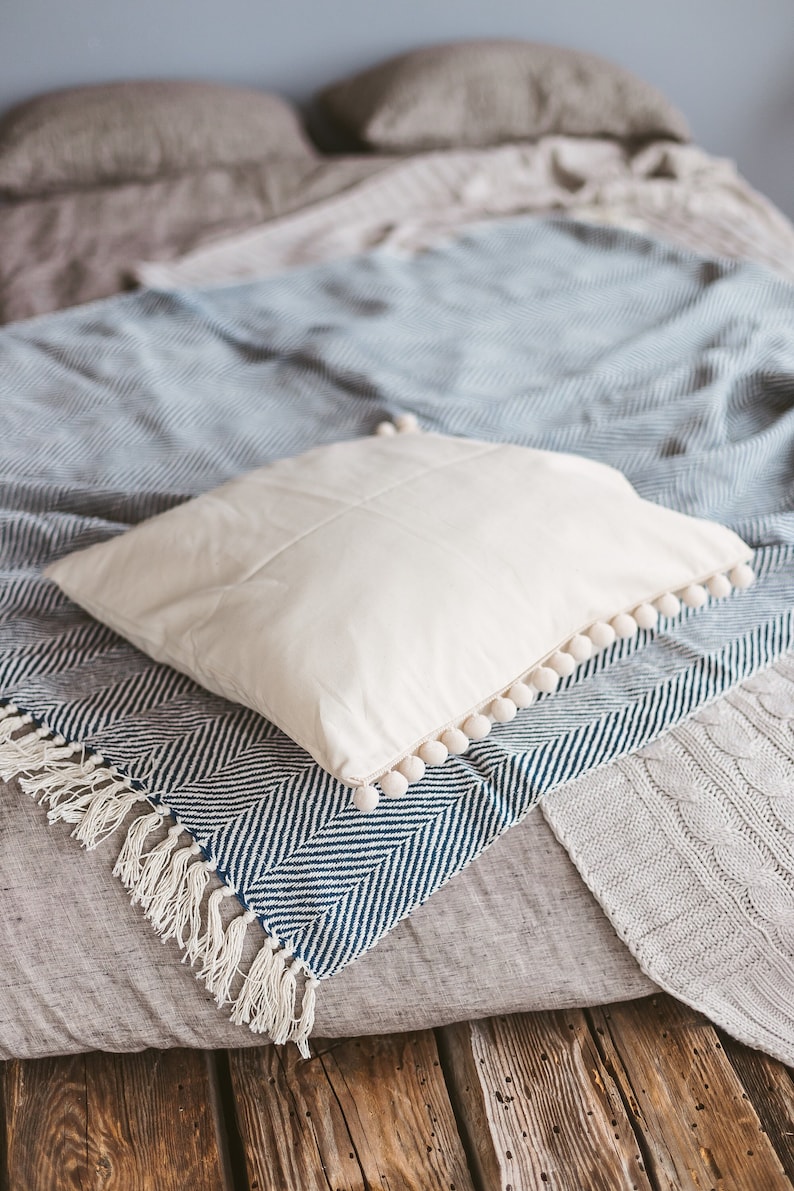 Teepee Cushion, Pom Pom Cushion, Throw Pillow, Pillow Cover, Chair Cushion, Teepee Pillow, Kids Pillow, Cotton Pillow,Decorative Pillow