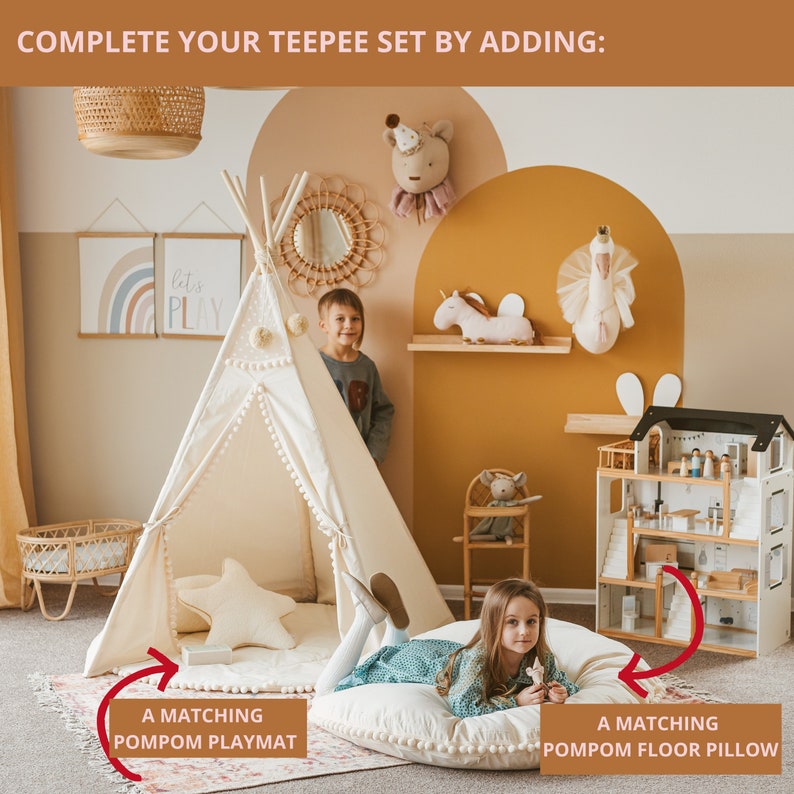 Teepees For Kids, Teepees For Girls, Tipi Zelt Kidner, Toddler Tent, Tipi Play Tent, Tipi Enfant, Teepees For Kids, Teepee Tent, minicampLT image 4