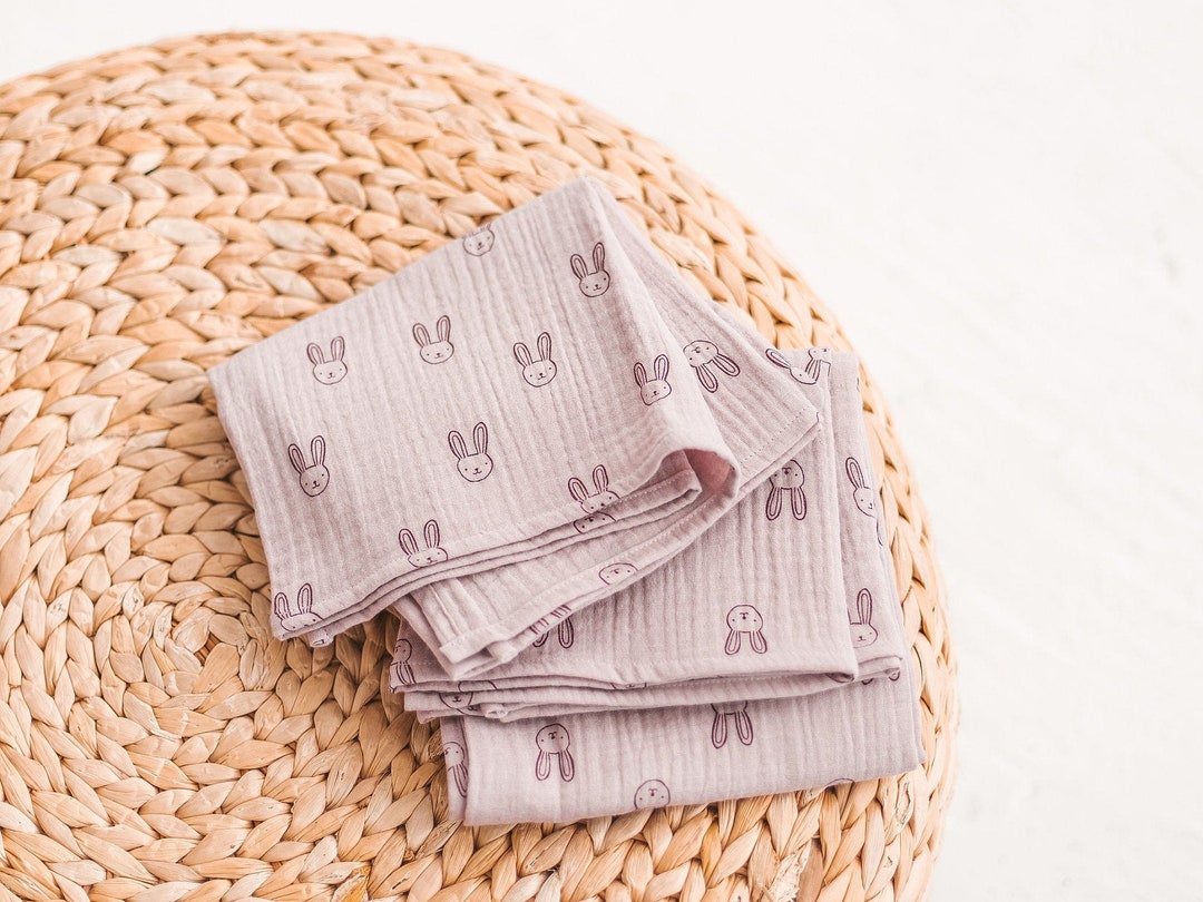 Baby Muslin Burp Cloths, Organic Breathable Baby Swaddles, Soft Muslin