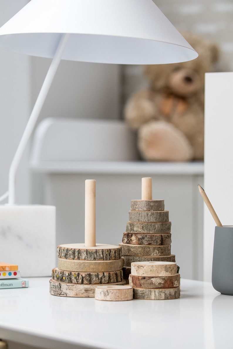 Wooden Stacking Ring Toy for Babies Educational Montessori Etsy Canada