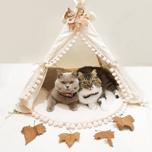 Dog Bed, Dog Teepee, Cat Teepee, Pet Teepee, Tipi Tent Dog, Small Teepee, Small Dog Bed, Native American Dog Tent, Pet Bedding, Indoor Tent image 2